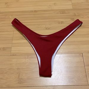 Maroon Thong Bikini Bottom